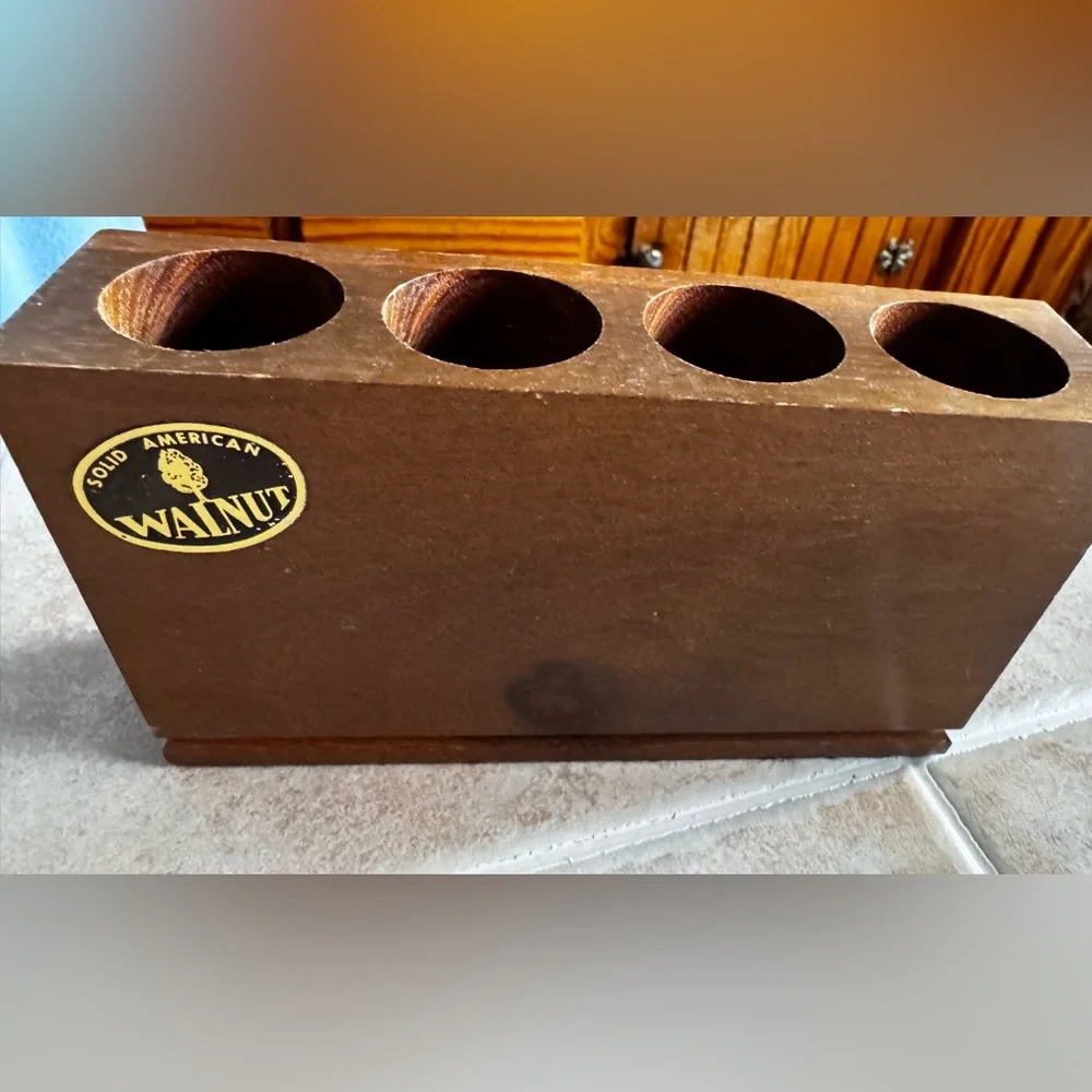 Lasercraft Vintage Walnut Pen Holder✨
